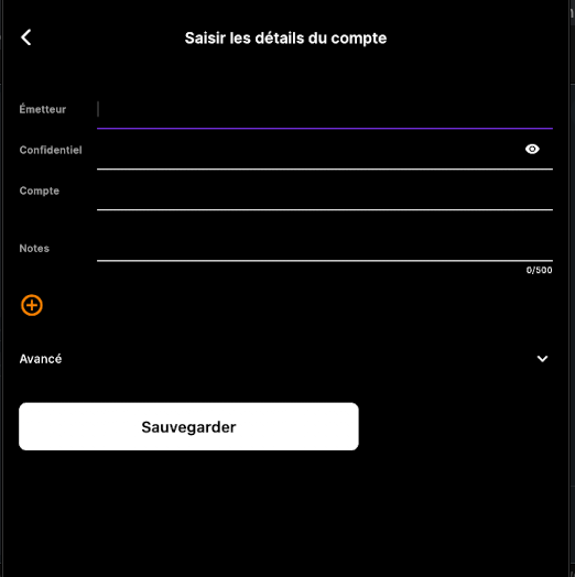 Cas B — depuis le téléphone (saisie manuelle de la clé)