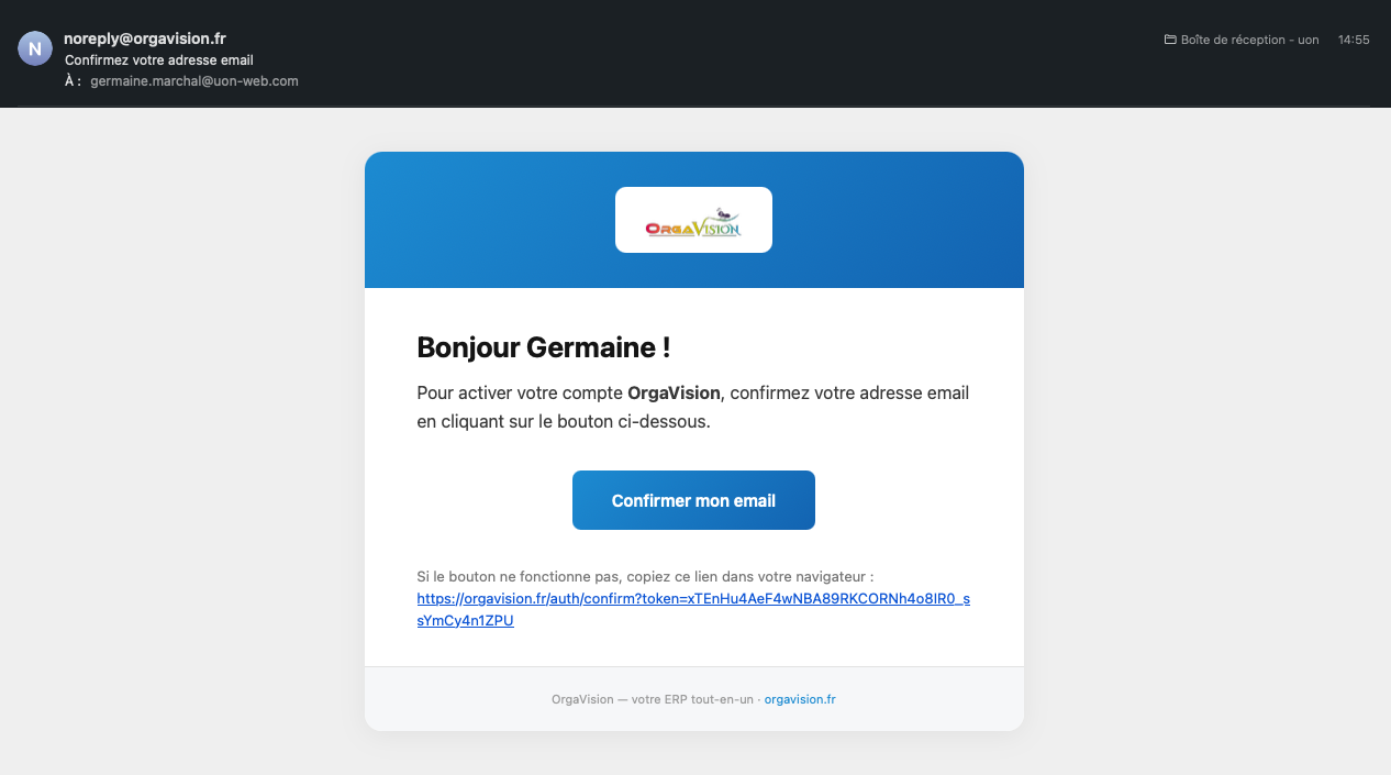Pourquoi confirmer votre email