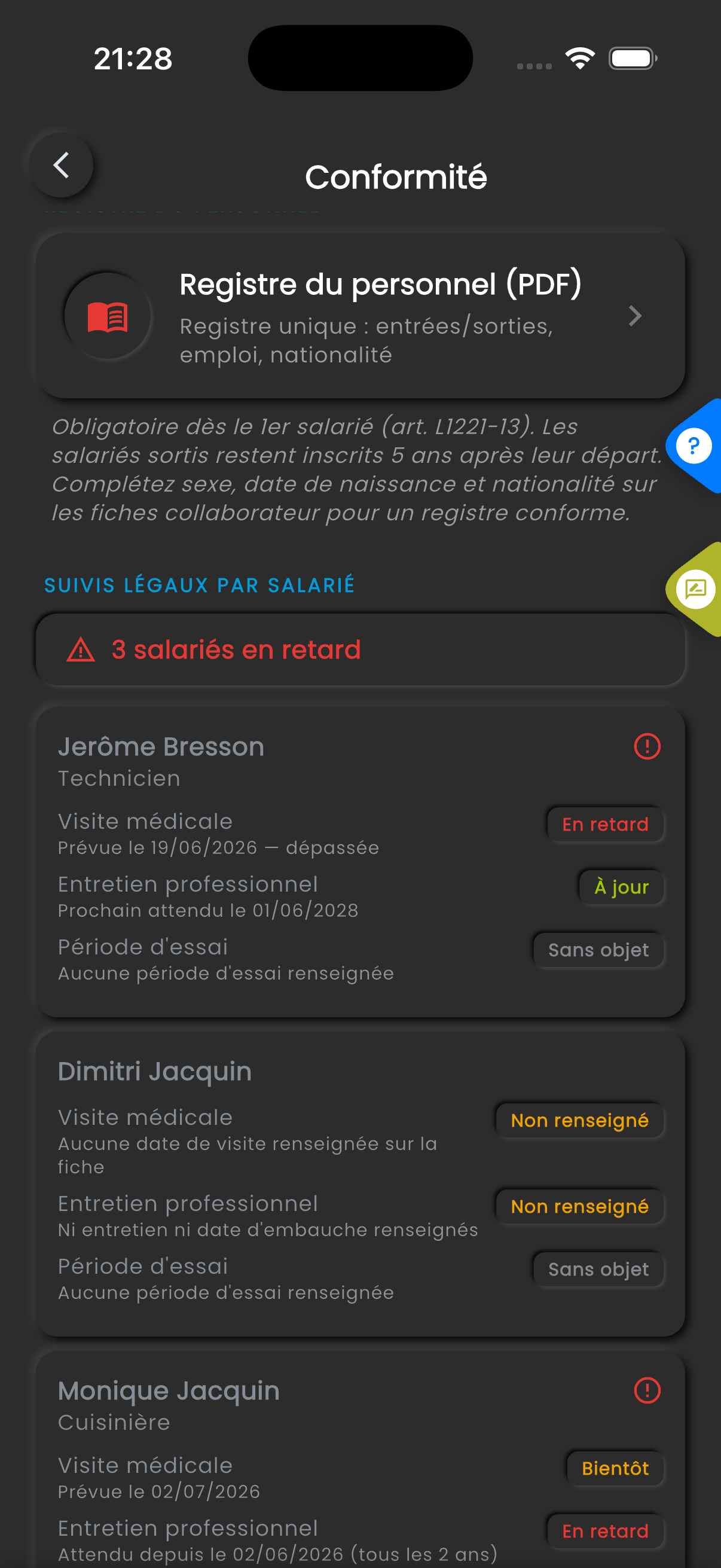 Conformité RH