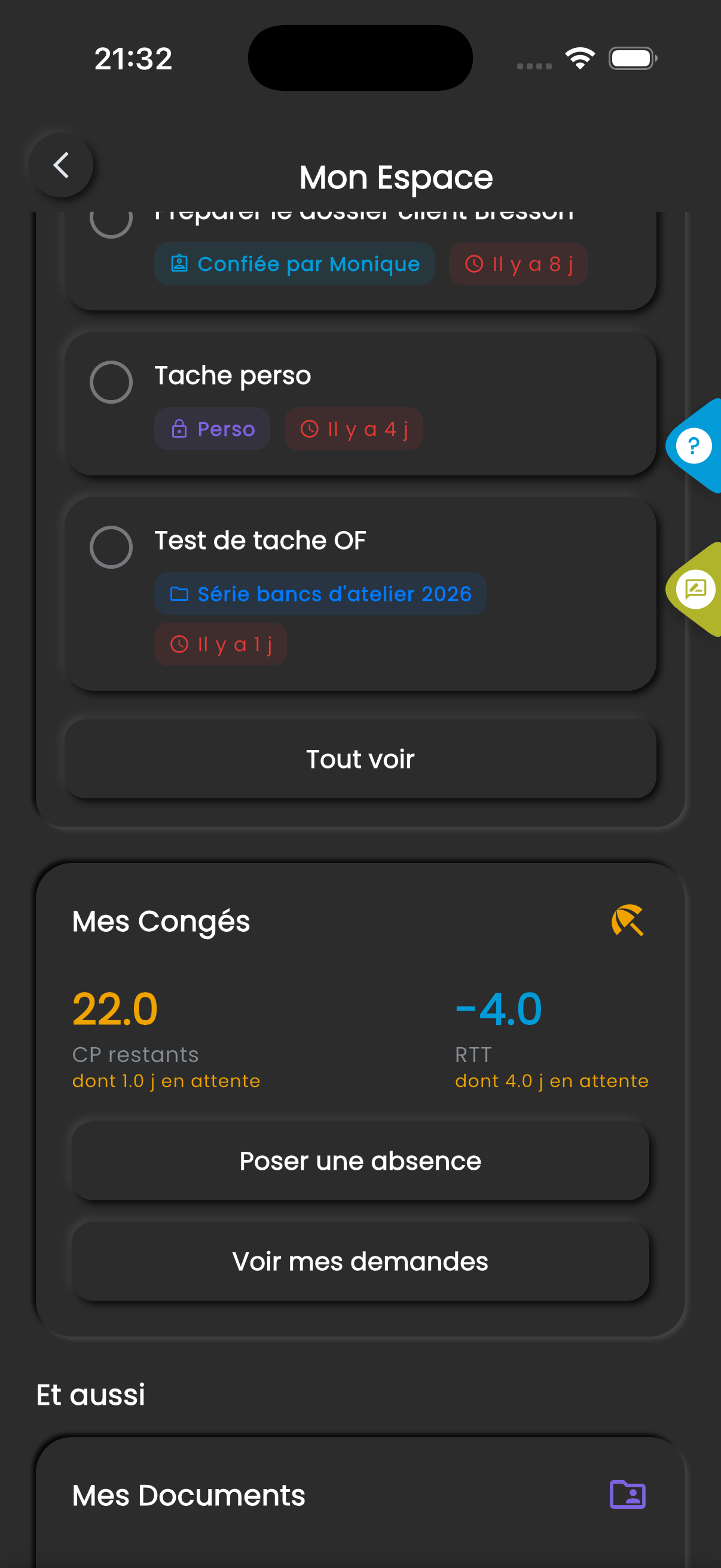 Mes congés