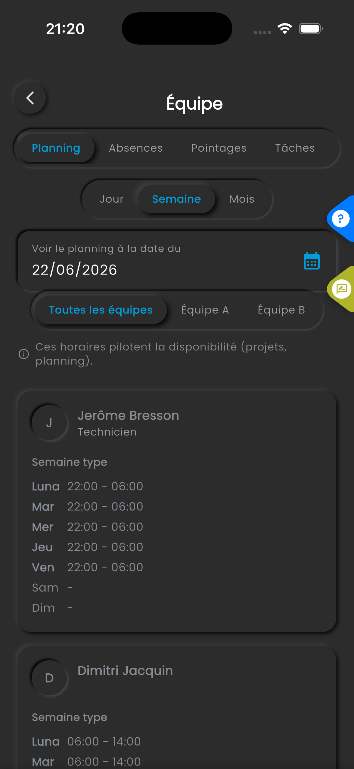 Espace Équipe