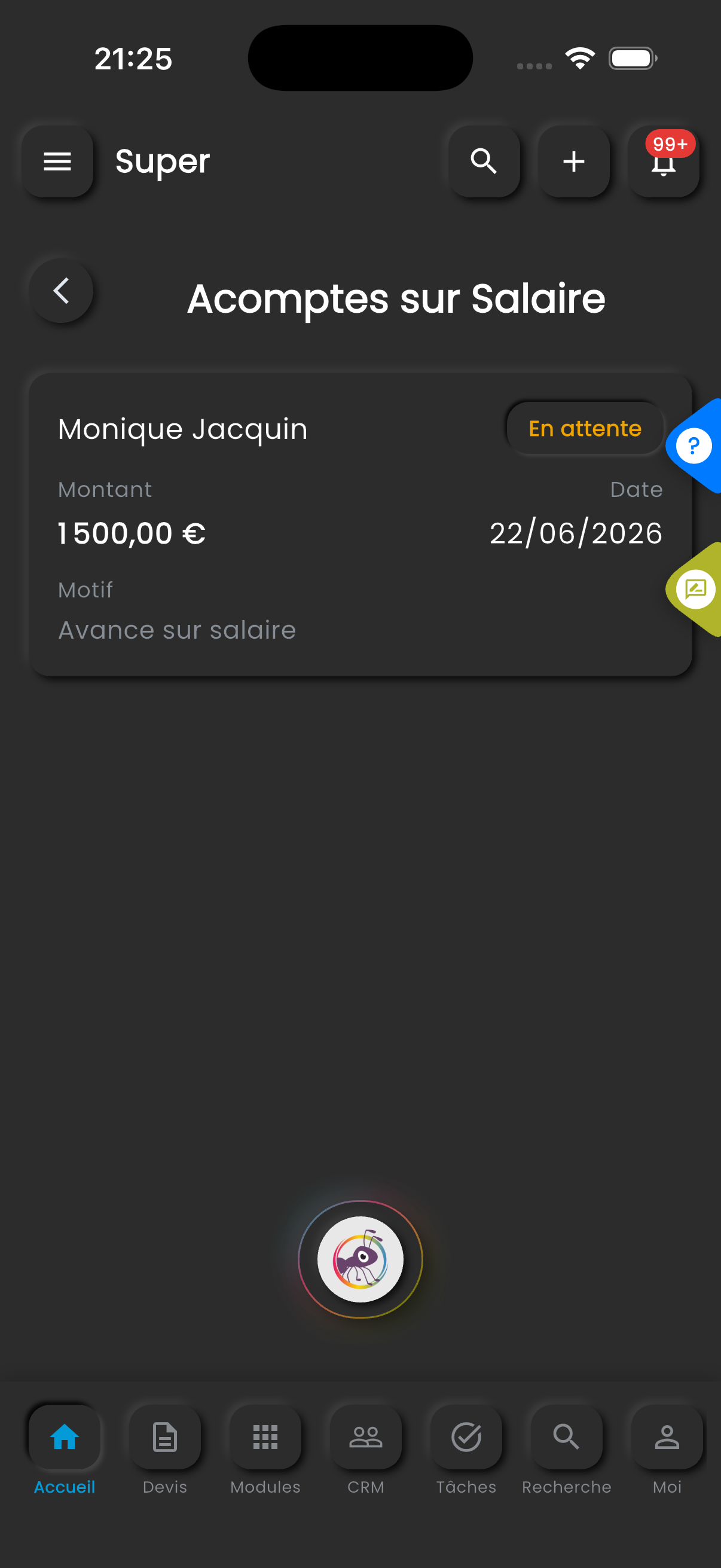 Acomptes sur salaire